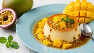 Mango & Passion Fruit Flan